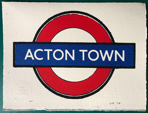 Acton Town roundel on the London Underground