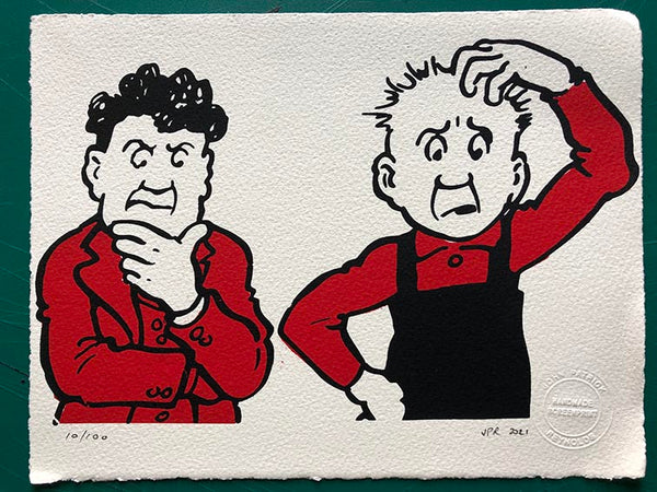 Oor Wullie and his mate are perplexed