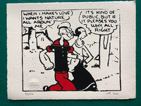 Olive Oyl and Popeye make love