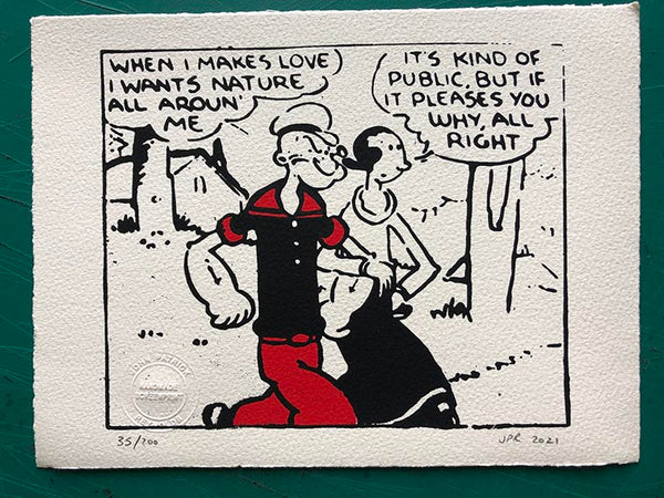 Olive Oyl and Popeye make love