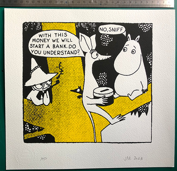 Moomintroll doesn't understand plan to start a bank