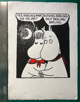 The Moomins whisper sweet nothings