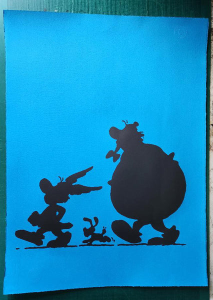 HUGE: Asterix, Obelix and Dogmatix stroll - in my largest format!