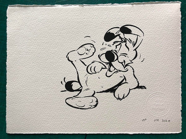 Dogmatix has a laugh, monochrome. One available. On offer