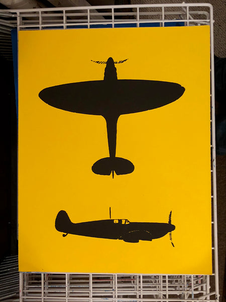 Spitfire Silhouettes (on yellow)