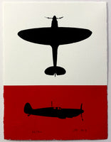 Spitfire Silhouettes (on White and Red)